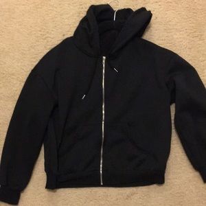 Oversized Black zip up hoodie!! Barely worn and in GREAT CONDITION!!